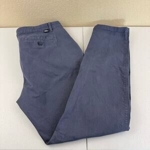 Eddie Bauer Pants Womens 16 Tall Blue Boyfriend Midrise Slim Chinos 32" Inseam
